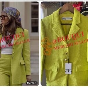 Zara textured French inspired blazer. Fits like a 12 tag says XL